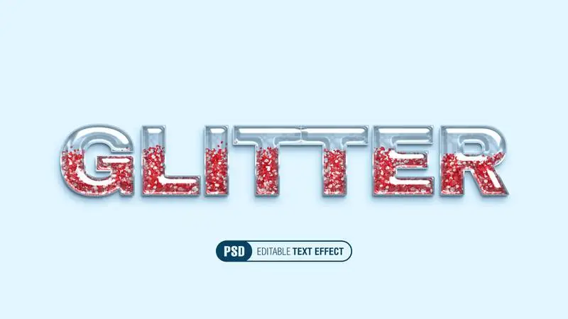 Transparent Christmas Glass Text Effect