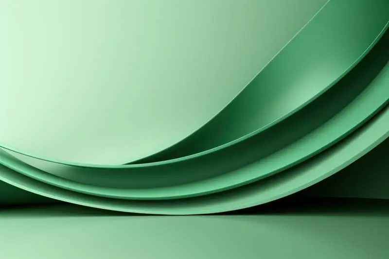 D Green Abstract Background With Wavy Lines