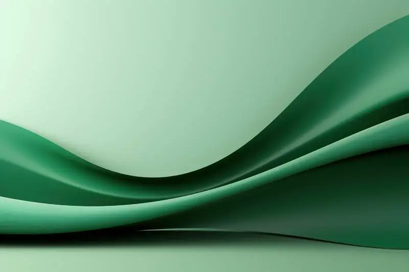 D Pale Green Abstract Background With Wavy Lines