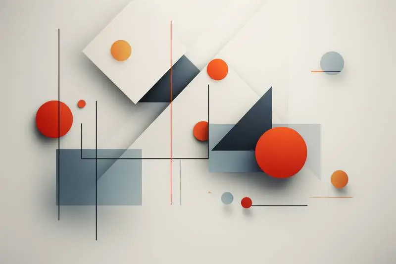 Banner With Geometric Shapes in a Vintage Palette