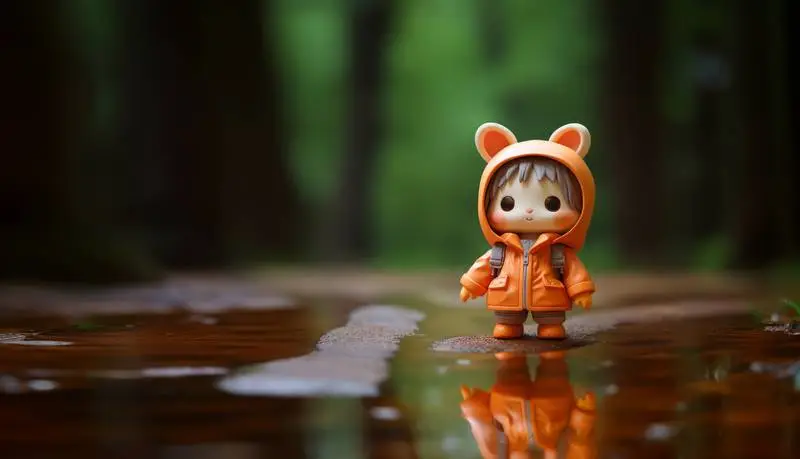 Toy Doll Banner on a Forest Background