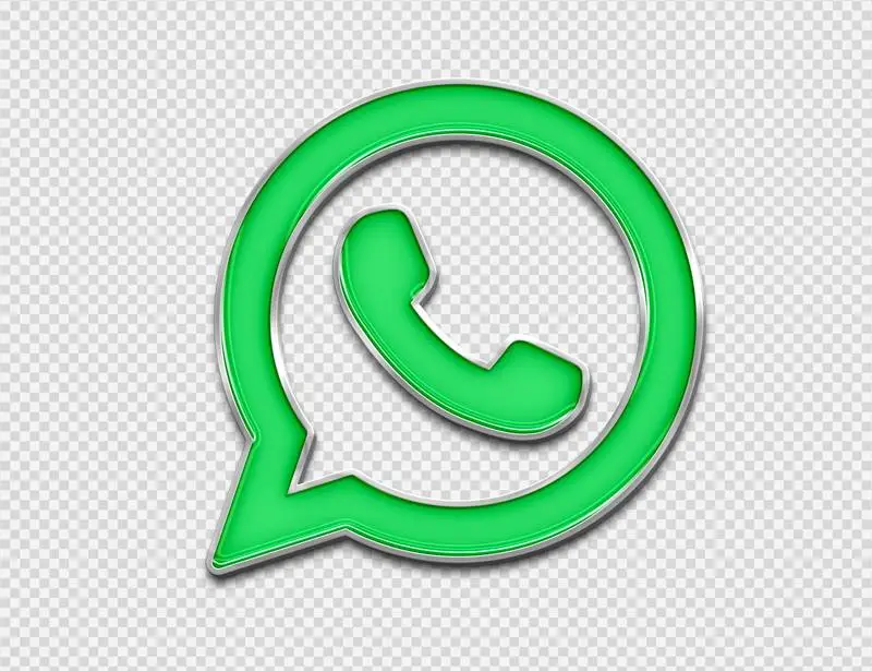 Whatsapp Render Logo in Enamelled Sheet Metal Style