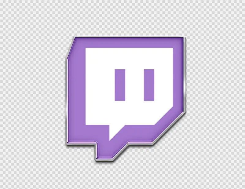 Twitch Render Logo in Enamelled Sheet Metal Style
