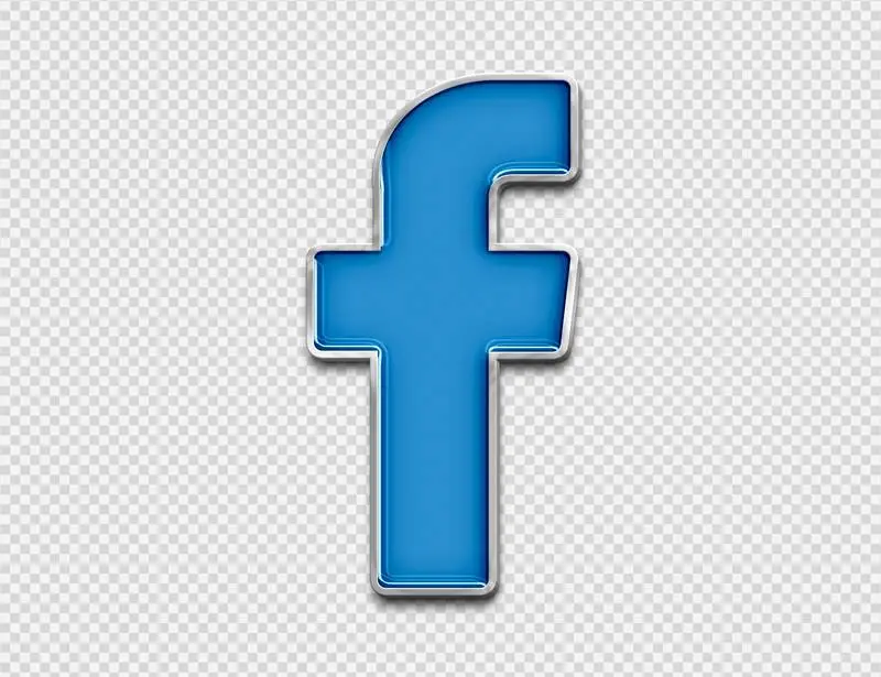 Facebook Logo in Enamelled Sheet Metal Style