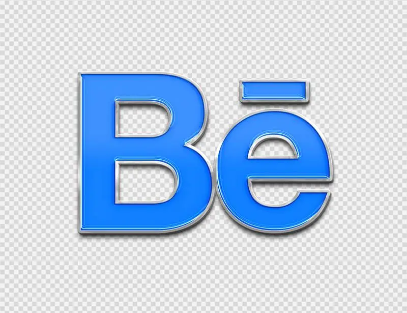 Behance Logo in Enamelled Sheet Metal Style