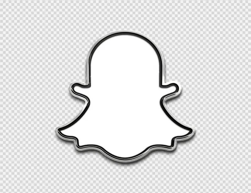 Snapchat Render Logo in Enamelled Sheet Metal Style