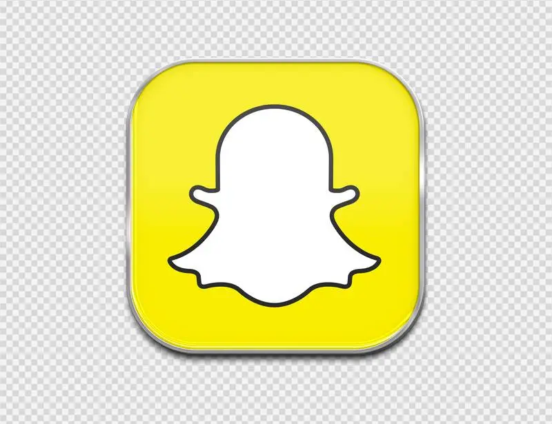 Snapchat Logo in Enamelled Sheet Metal Style