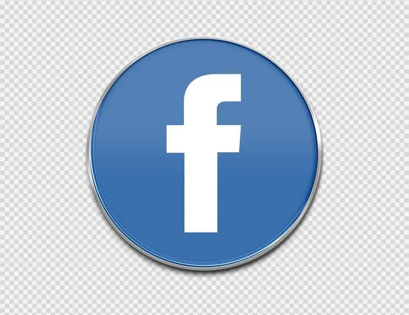 Facebook Logo in Round Enamelled Sheet Metal Style