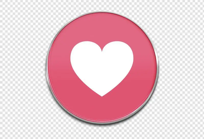 Love Icon in Round Enamelled Sheet Metal Style