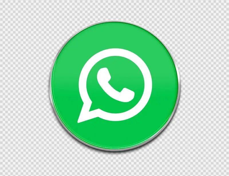 WhatsApp Logo in Round Enamelled Sheet Metal Style