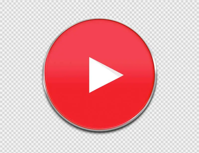 YouTube Logo in Round Enamelled Sheet Metal Style
