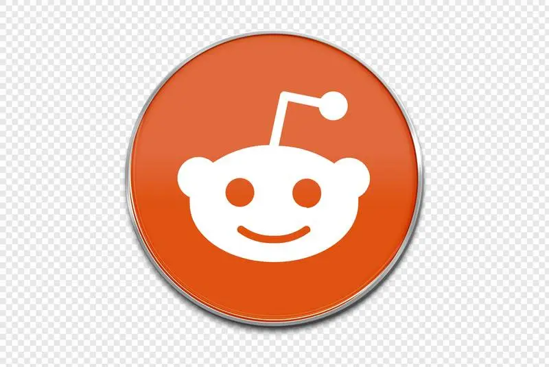 Reddit Logo in Round Enamelled Sheet Metal Style