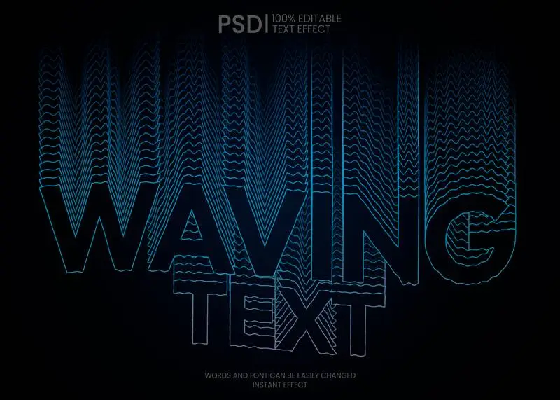 Editable Waving Text Effect