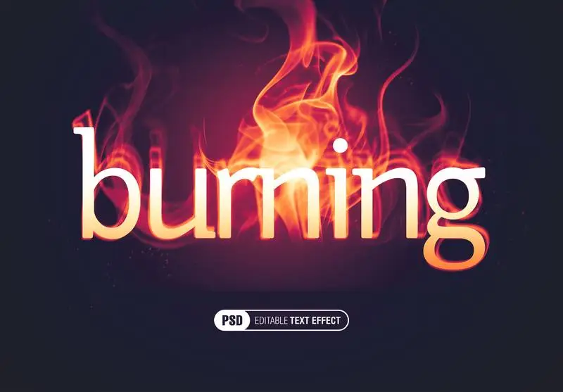 Editable Burning Text Effect