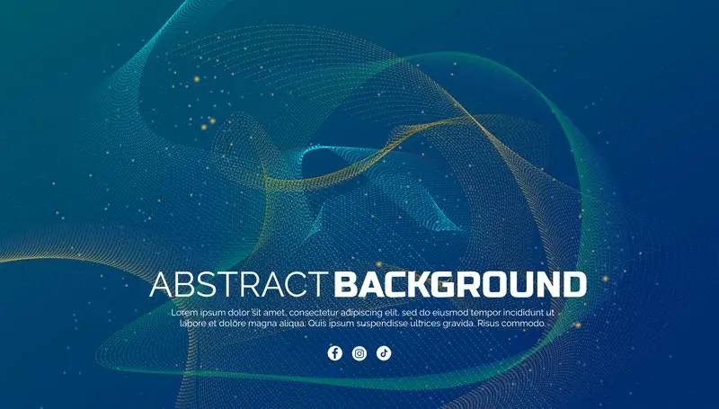Banner with Text on an Abstract Duotone Wave Background