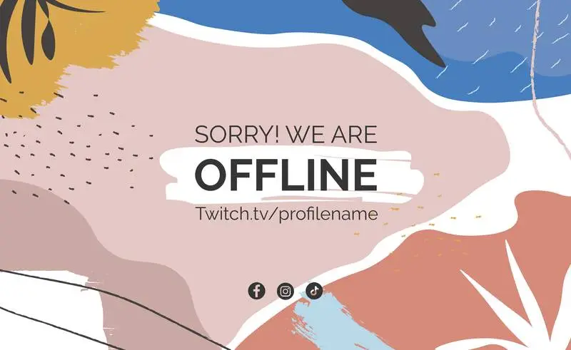 Offline Colourful Abstract Banner for Twitch