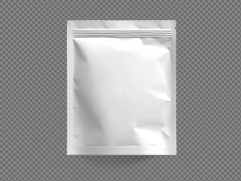 Flexible White Plastic Container Isolated on Transparent Background