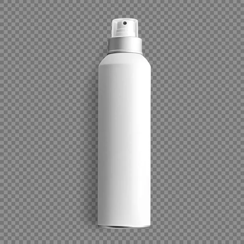 White Spray Bottle Isolated on Transparent Background