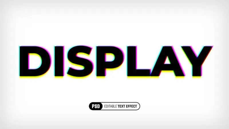 Editable Display Text Effect