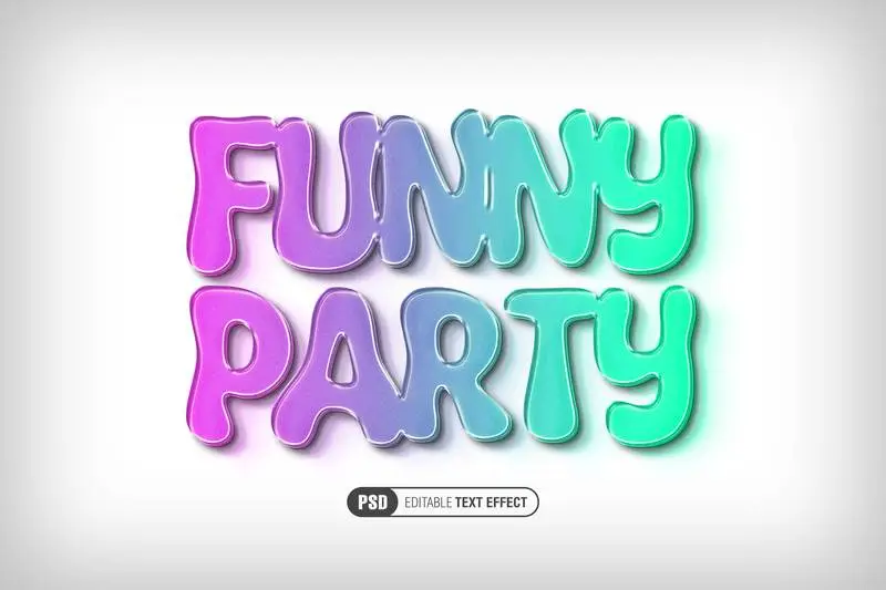 Editable 3D Color Gradient Text Effect