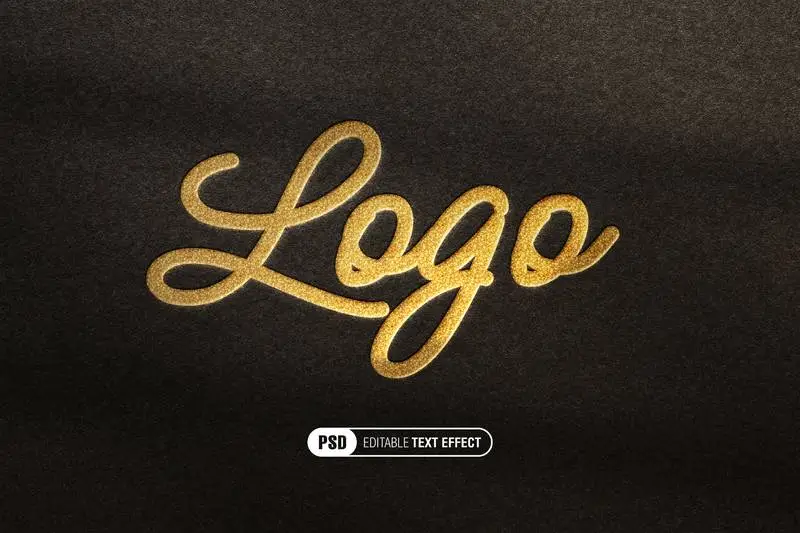 Golden Foil Text Effect
