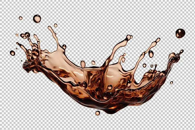Drink Splash Isolated on a Transparent Background