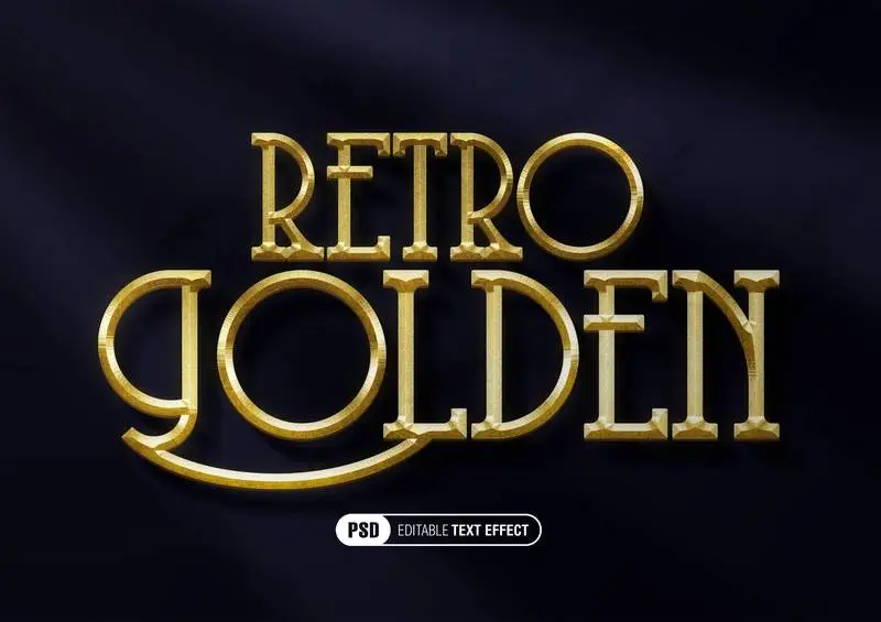 Retro Golden Text Effect