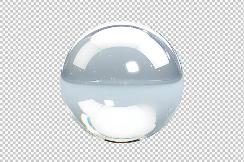 Glass Ball Isolated on a Transparent Background