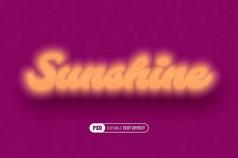 Soft Blurred Editable Text Effect