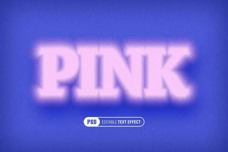 Soft Pink and Blue Blurred Editable Text Effect