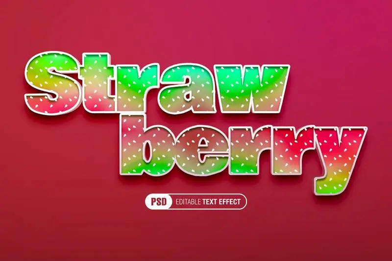 Editable Strawberry Style Text Effect