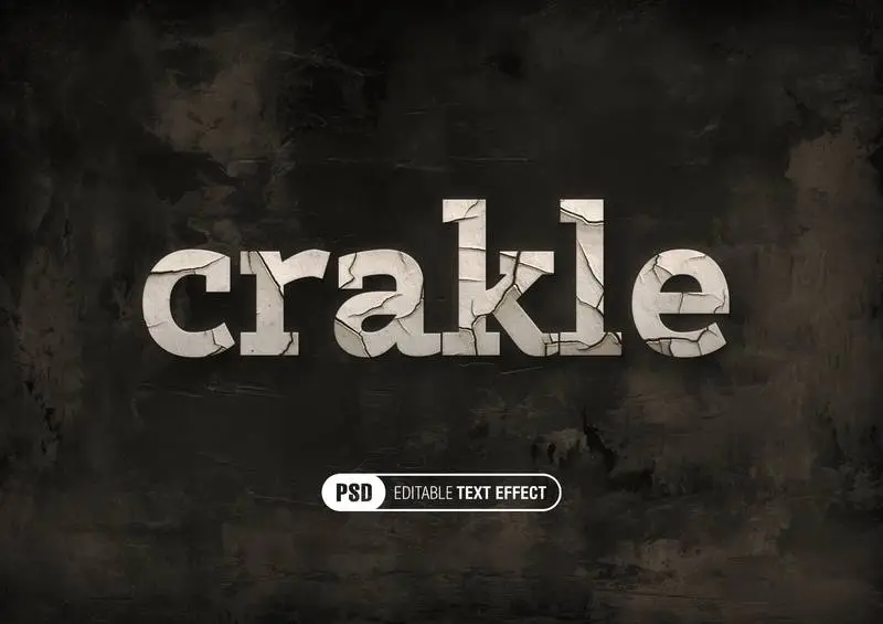 Editable Cracked Text Effect