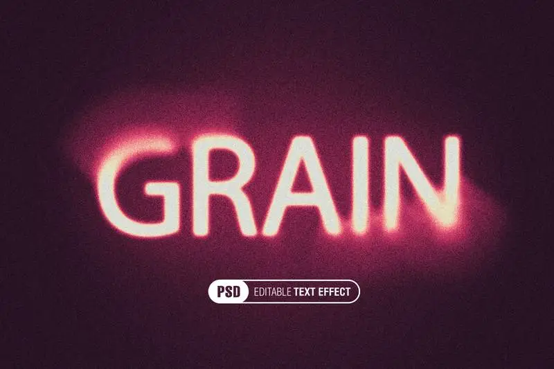 Editable Grain Blurred Text Effect