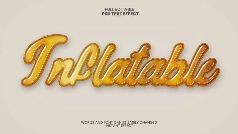 Editable Plastic Text Effect