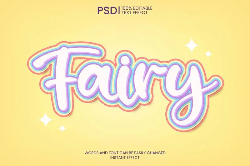 Editable 3D Pastel Colors Text Effect