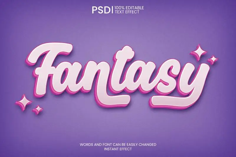 Editable Fantasy 3D Text Effect