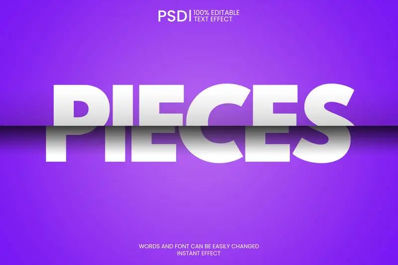 Editable Slice Text Effect