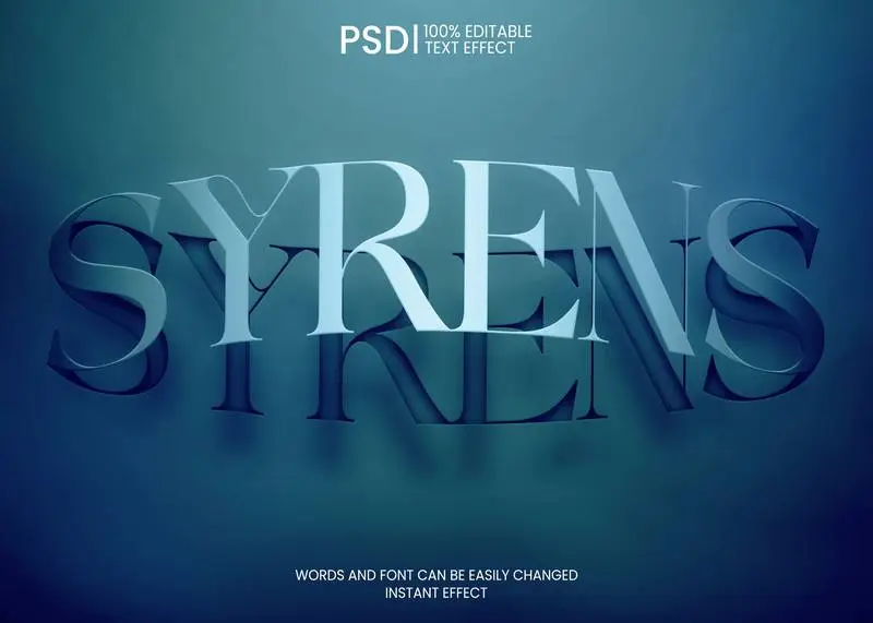 Editable Syrens Text Effect