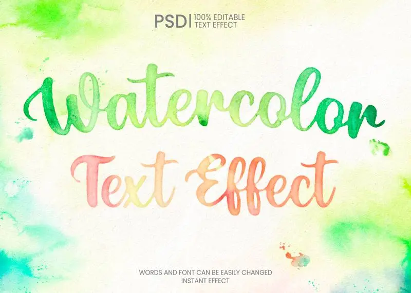 Watercolour Text Effect