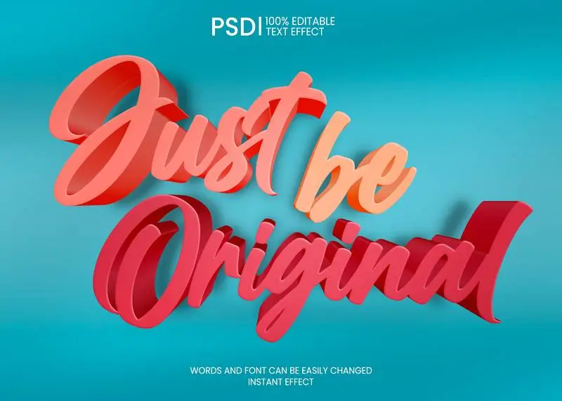 Colorful 3D Text Effect