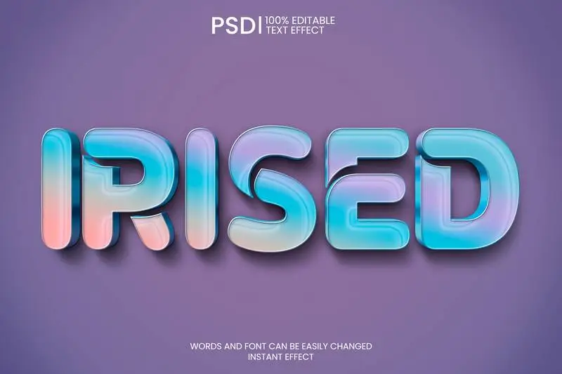 Iridescent Text Effect