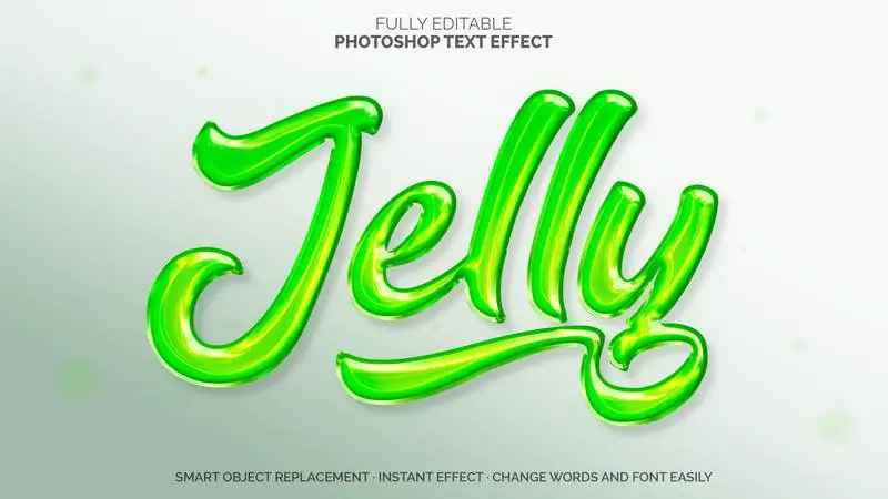 Green Jelly Text Effect