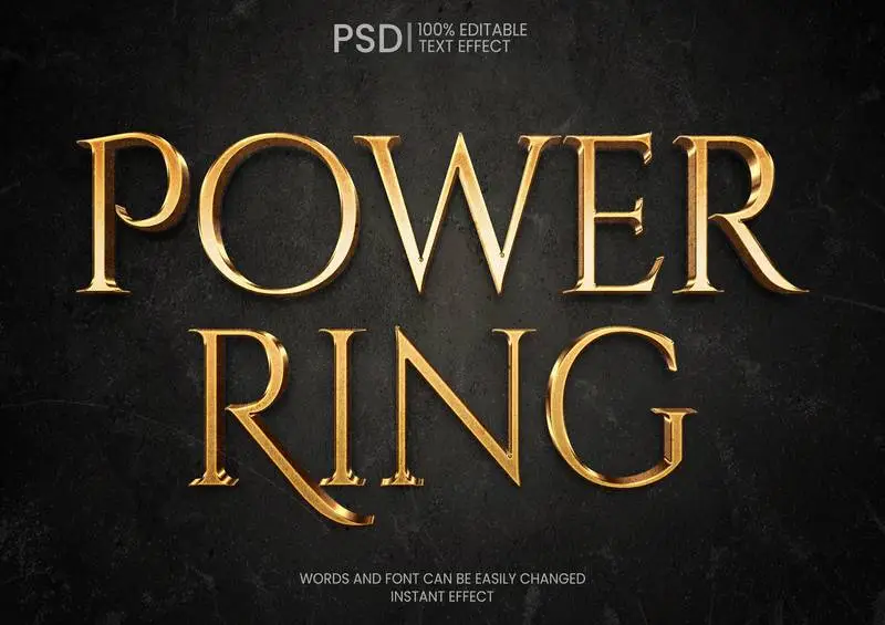 Antique Fantasy Gold Text Effect