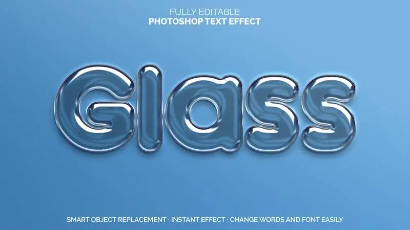 Transparent Glass Text Effect