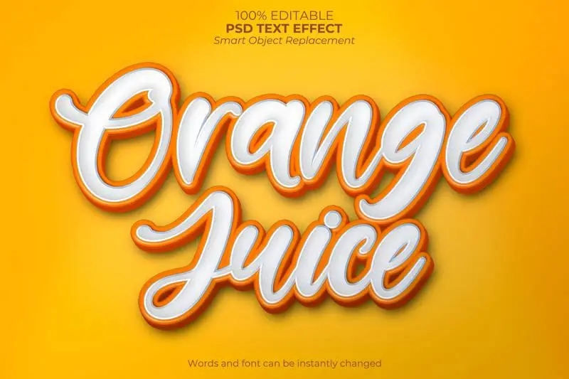 Orange Text Effect