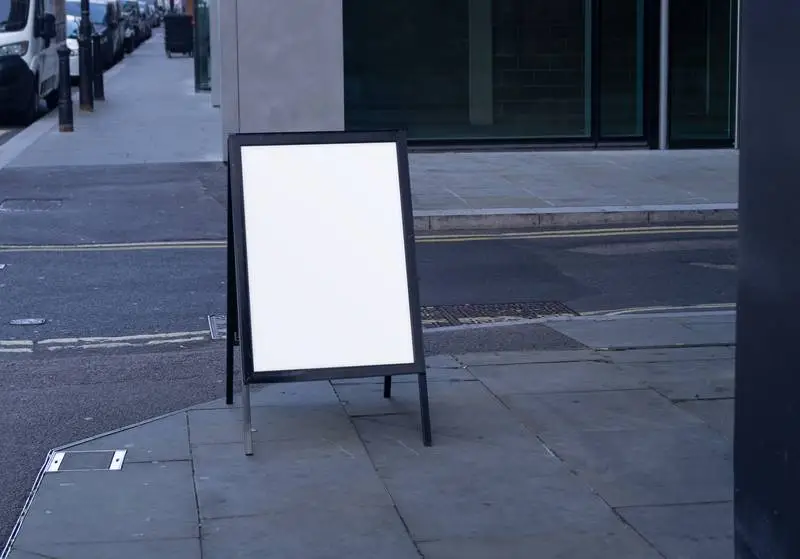 Street Sign on Pavement in Modern City