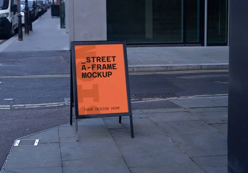 A-Frame Street Mockup