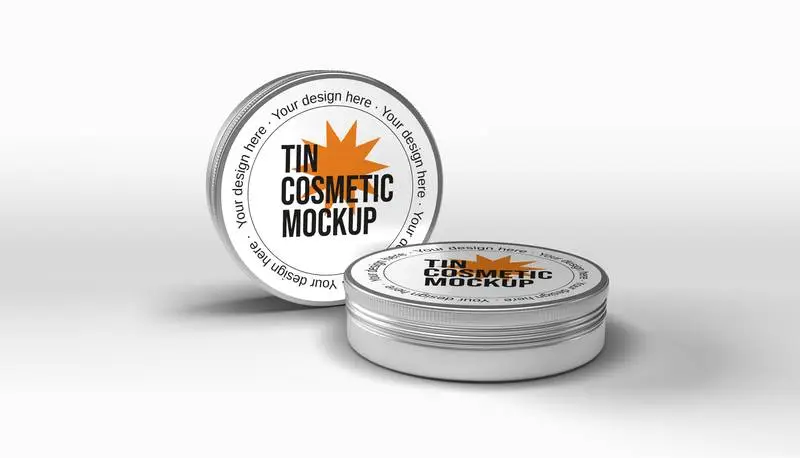 Metallic Tin Collection Mockup