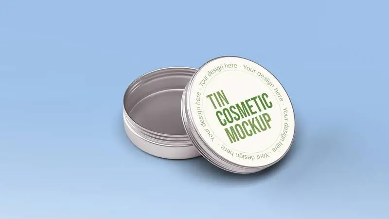 Mockup of Single Open Metal Can on Colored Background