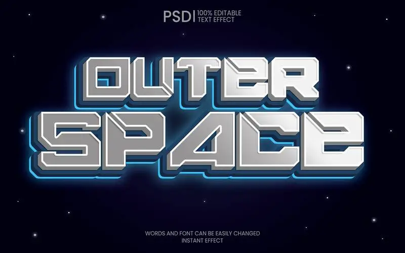 Futuristic Space Text Effect